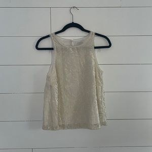 a new day Patterned Crew Neck Tank Top White XS #0090